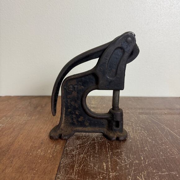 REX 27 Hand Operated Rivet Press ANTIQUE Pat Pend October 9 1900 Cast Iron - Picture 3 of 12